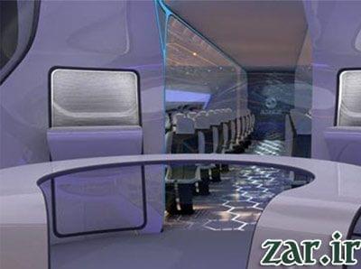 کابین هواپیمای ایرباس در سال 2050