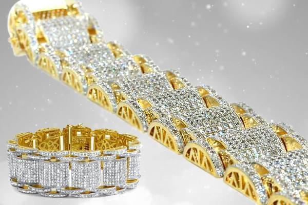 دستبند مردانه طلا و جواهر