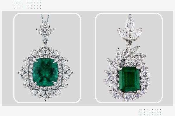 خرید و قیمت آویز زمرد زنانه طلا و جواهر الماس - سایت زر