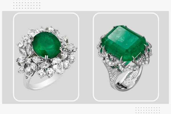 خرید و قیمت انگشتر زمرد زنانه طلا و جواهر الماس - سایت زر