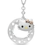 آویز کودکانه طلای دو رنگ با نگین یاقوت مدل: PDCE1013