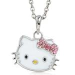 آویز کودکانه طلای سفید با نگین الماس و تورمالین مدل: PDC1012