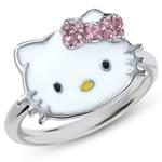 انگشتر کودکانه طلا سفید با نگین الماس و تورمالین مدل: RDC1036