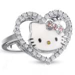 انگشتر کودکانه طلای سفید با نگین تورمالین و برلیان مدل: RDC1035