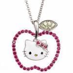 آویز کیتی طلا سفید کوکانه 