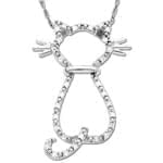 آویز کودکانه طلای سفید با نگین الماس مدل: DC1007