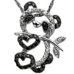 آویز کودکانه طلای سفید با نگین الماس مدل: DC1005