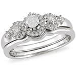 حلقه زنانه طلا سفید با نگین الماس مدل: RDF1004