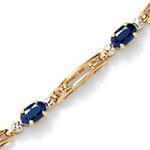 دستبند طلای زرد با یاقوت کبود :BRF1003