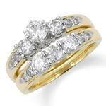 حلقه زنانه طلا زرد با نگین الماس مدل : RwDF1029