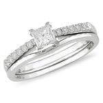 حلقه زنانه طلا سفید با نگین الماس مدل : RWDF1032