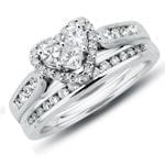 حلقه زنانه طلا سفید با نگین الماس مدل :RWDF1036