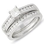 حلقه زنانه طلا سفید با نگین الماس : مدل RDF1040