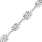 دستبند طلای سفید با نگین الماس مدل :BDF1010