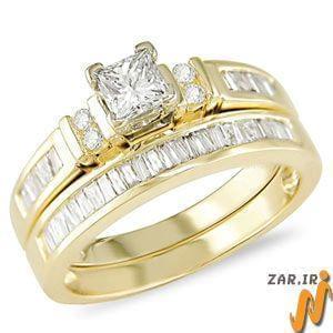 حلقه مردانه طلا زرد با نگین الماس : مدل RwDF1044
