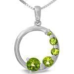 آویز طلا سفید با نگین زبرجد مدل: pdf1051