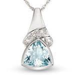 آویز طلا سفید با نگین توپاز و الماس مدل: pdf1054