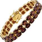 دستبند طلا زرد با نگین یاقوت مدل : bgf1037