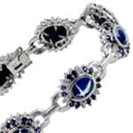 دستبند طلا سفید با نگین یاقوت مدل : bgf1044