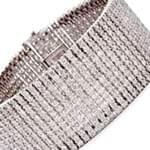 دستبند طلاي سفید با نگین الماس مدل : bgf1004