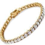 دستبند طلا زرد با نگین الماس مدل : bgf1056