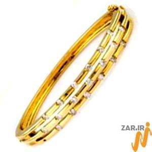 دستبند طلا زرد با نگين الماس مدل : bgf1064