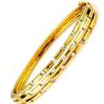 دستبند طلا زرد با نگين الماس مدل : bgf1064