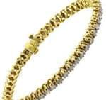 دستبند طلا زرد با نگين الماس مدل : bgf1066