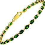 دستبند طلای زرد با نگین زمرد مدل : bgf1069