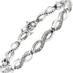 دستبند طلا سفید با نگين الماس مدل : bgf1086