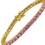 دستبند طلا زرد با نگين آمتیس مدل : bgf1090