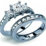 مدل حلقه طلا سفید با نگین الماس