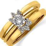 حلقه طلا زرد با نگین الماس: مدل sgf1013