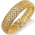 دستبند طلا زرد با نگین الماس تراش برلیان : مدل bgm1004