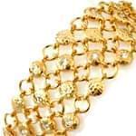 دستبند طلا زرد با نگین الماس مدل : bgf1105