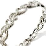 النگو طلا سفید با نگین الماس: مدل bgm1013