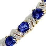 دستبند طلا زرد با نگین یاقوت و الماس مدل : bgf1113