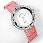 ساعت طلای سفید با نگین توپاز