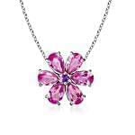 آویز طلای سفید با نگین یاقوت:مدل ewe1099 