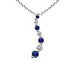 آویز طلای سفید با نگین الماس و یاقوت:مدل ewe1101