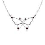 آویز طلای سفید با نگین یاقوت سرخ:مدل ewe1105