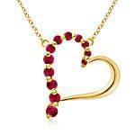 آویز طلای زرد با نگین یاقوت:مدل ewe1112