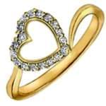 انگشتر طلای زرد با نگین الماس: مدل rgf1128