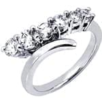 حلقه طلا سفید با نگین الماس: مدل sgf1044