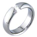 حلقه طلا سفید با نگین الماس: مدل sgf1048