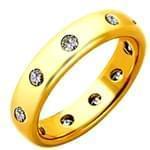 حلقه طلا زرد با نگین الماس: مدل sgf1051