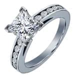 حلقه طلا سفید با نگین الماس: مدل sgf1054