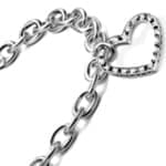 دستبند طلا سفید با آویز قلب مدل : bgf1124