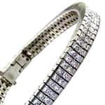 دستبند طلا سفید با نگین الماس مدل : bgf1132
