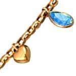 دستبند طلا زرد با آویزهای قلب مدل : bgf1136 